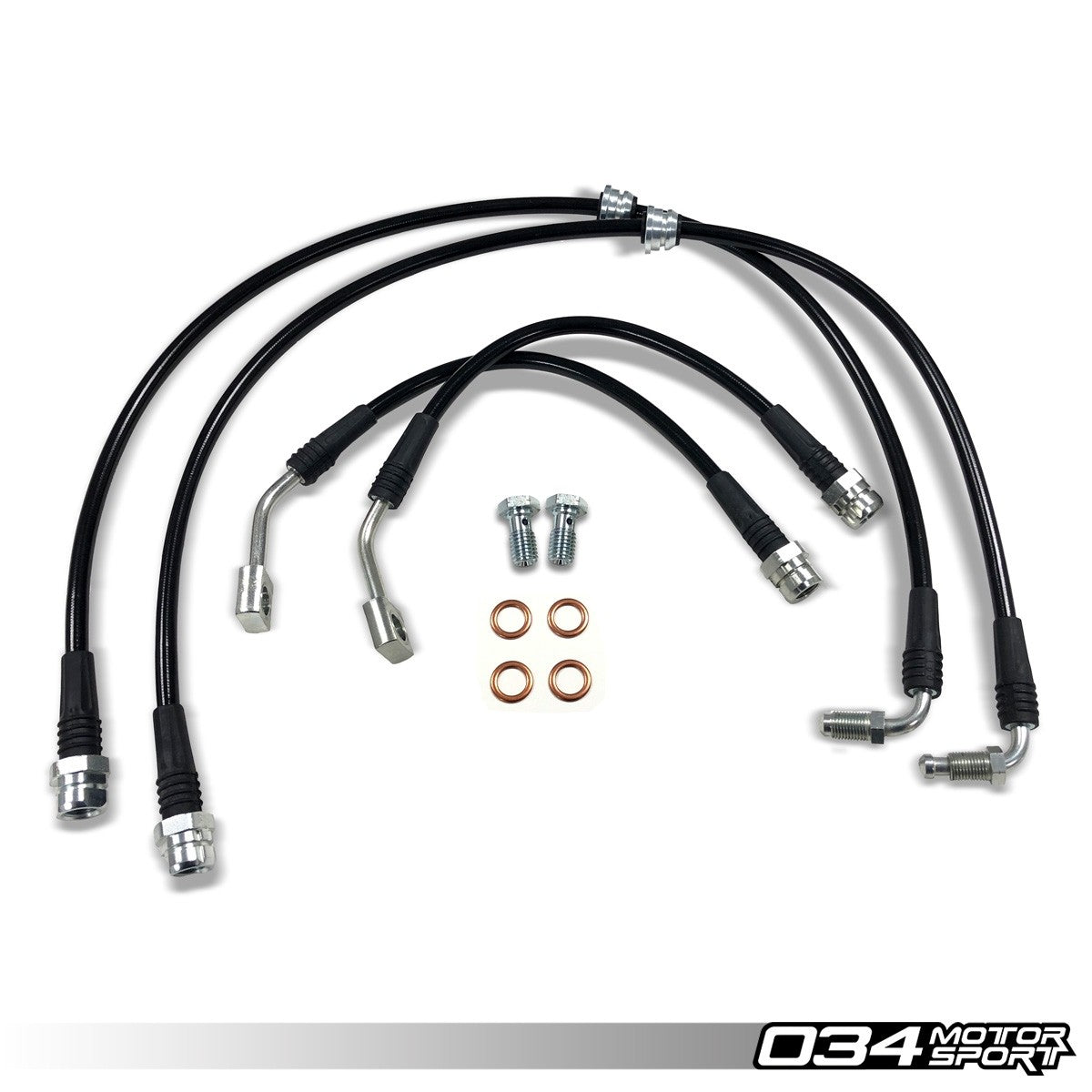 Stainless Steel Braided Brake Line Kit, 8S/8V.5 Audi TT RS & RS3