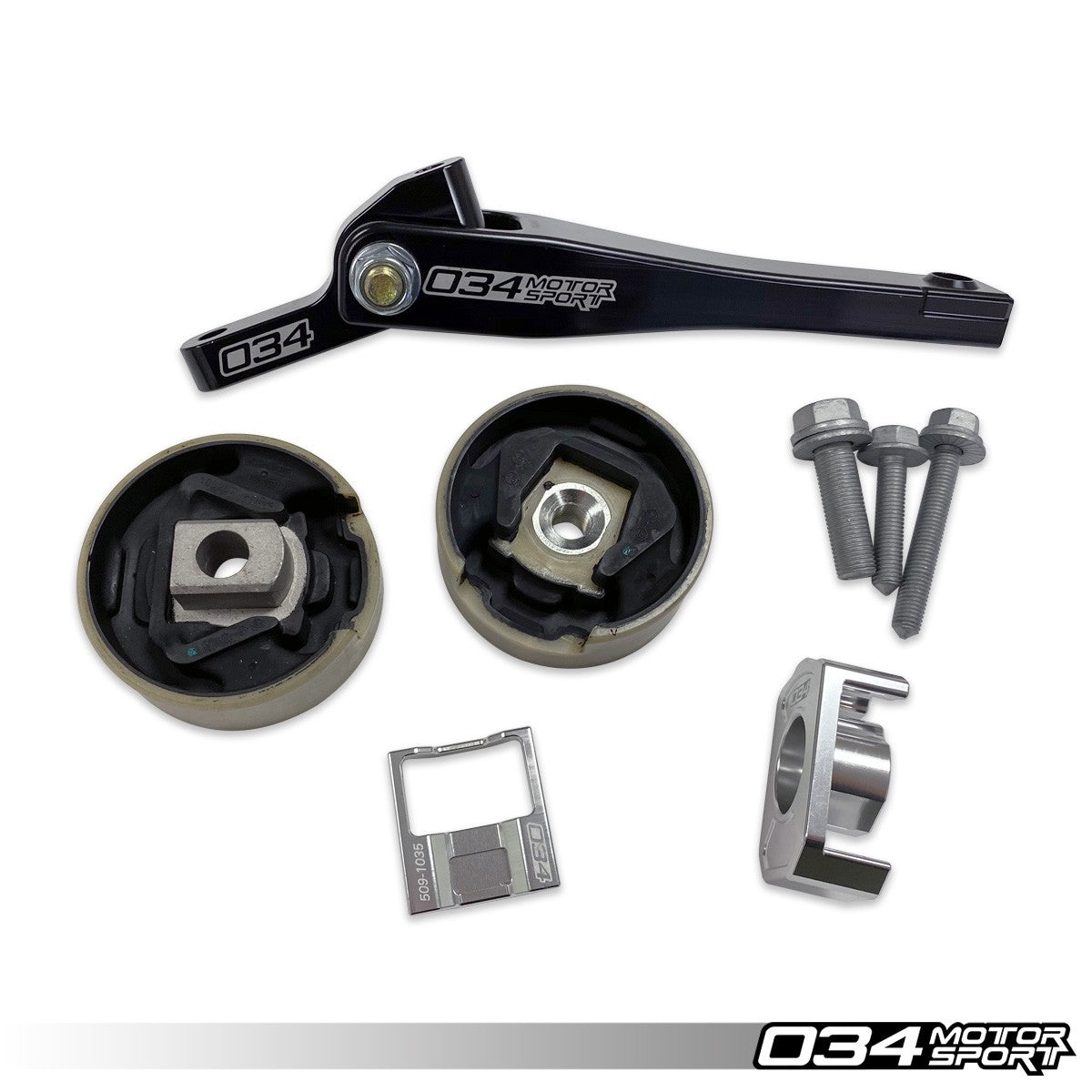 034Motorsport Billet Spherical Dogbone Mount Performance Pack with Dogbone Pucks, Volkswagen & Audi MQB And MQB EVO With