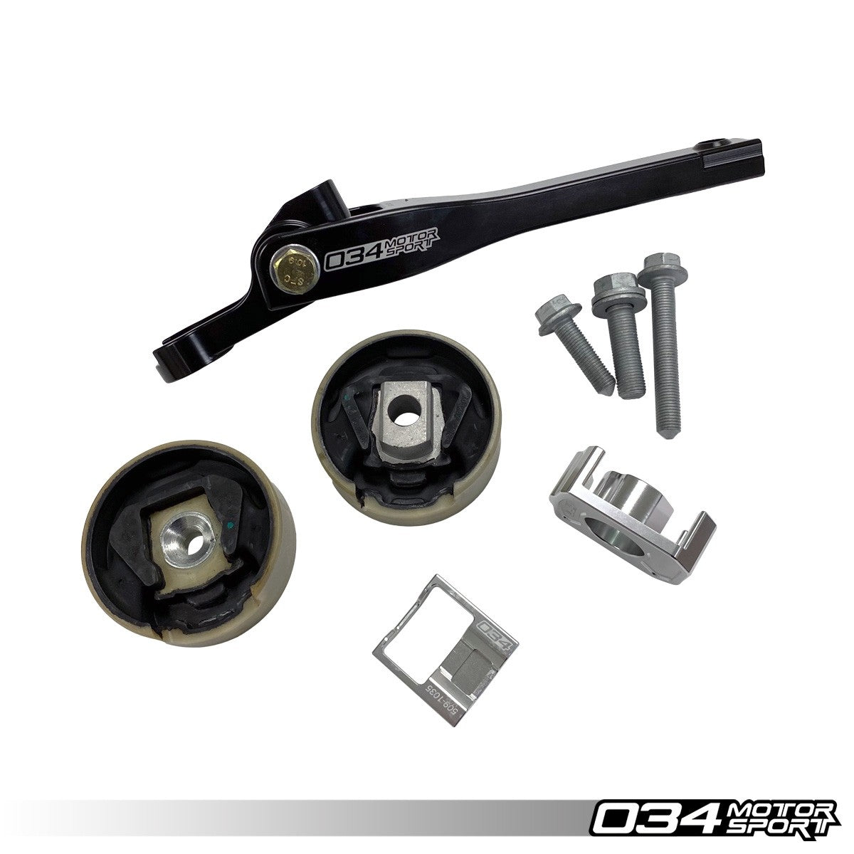 034Motorsport Billet Spherical Dogbone Mount Performance Pack with Dogbone Pucks, Audi 8V.5/8Y RS3 and 8S TTRS