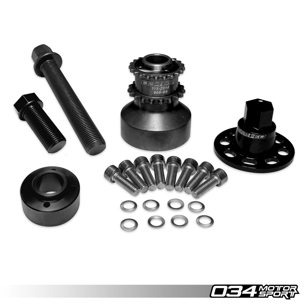 034Motorsport 1-Piece, Pinned & Unpinned Crank Hub w/ Crank Bolt Capture Plate, BMW N55 & S55