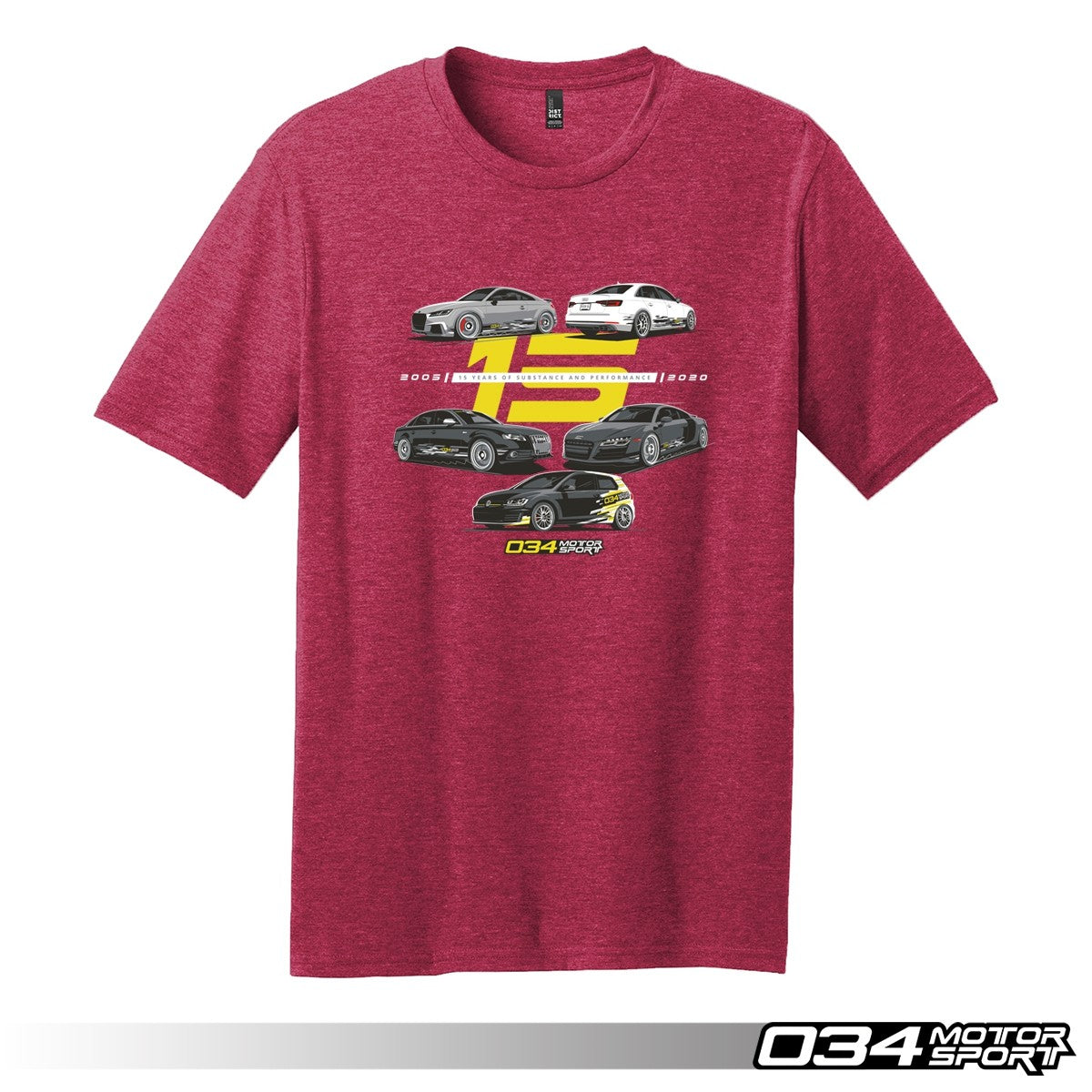 034Motorsport 15th Anniversary Commemorative T-Shirt, Heathered Red, Women's - image 3