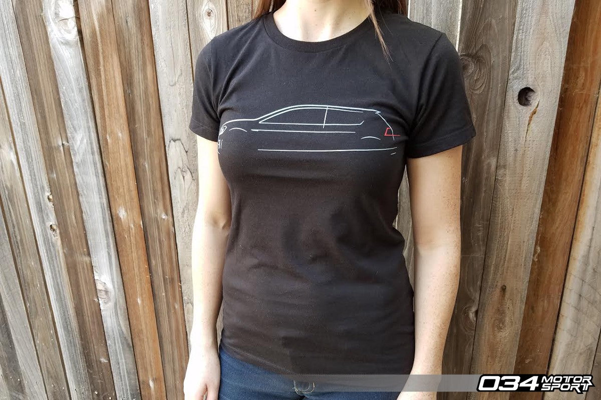 034Motorsport Womens T-Shirt, MkVII Volkswagen GTI Line Art - image 3