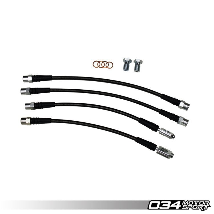 Stainless Steel Braided Brake Line Kit, B6/B7 Audi A4/S4 Quattro