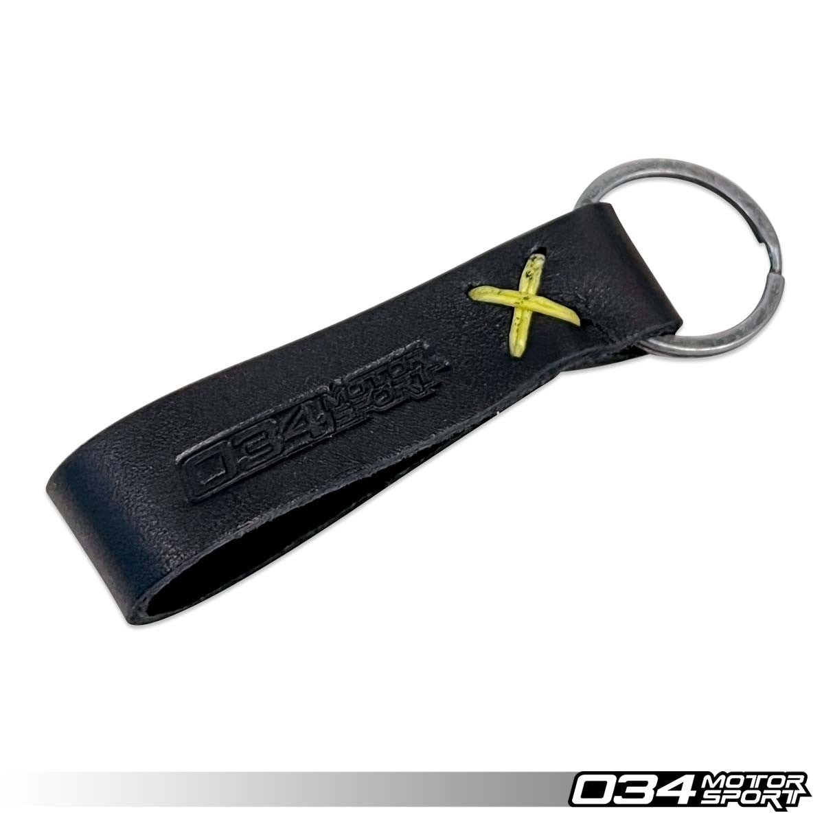 034Motorsport Embossed Leather Key Chain