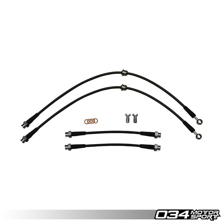 Stainless Steel Braided Brake Line Kit, 8P Audi A3 & MkV/MkVI Volkswagen Golf/Rabbit/GTI/Jetta/GLI