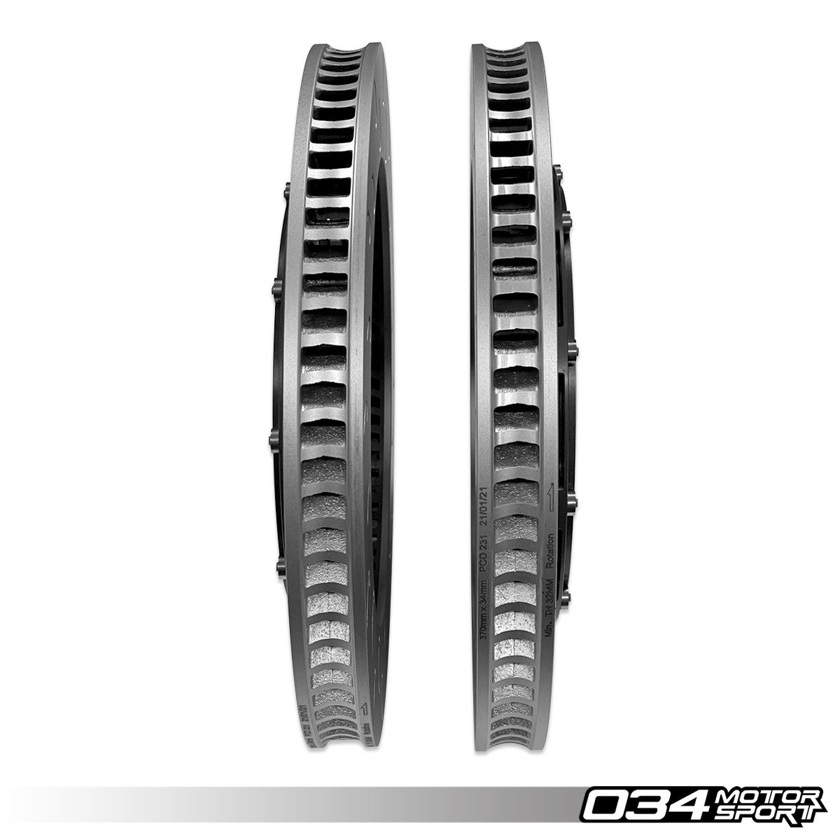 2-Piece Floating Front Brake Rotor Upgrade Kit For Audi 8S TTRS - image 2