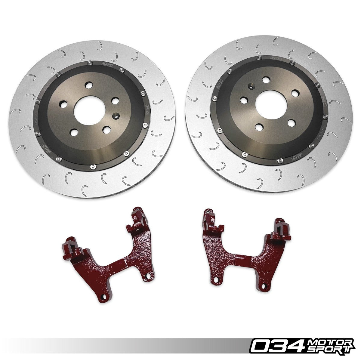2-Piece Floating Rear Brake Rotor 355mm Upgrade for Mk8 GTI/Golf R & Audi 8Y S3/RS3 - image 2