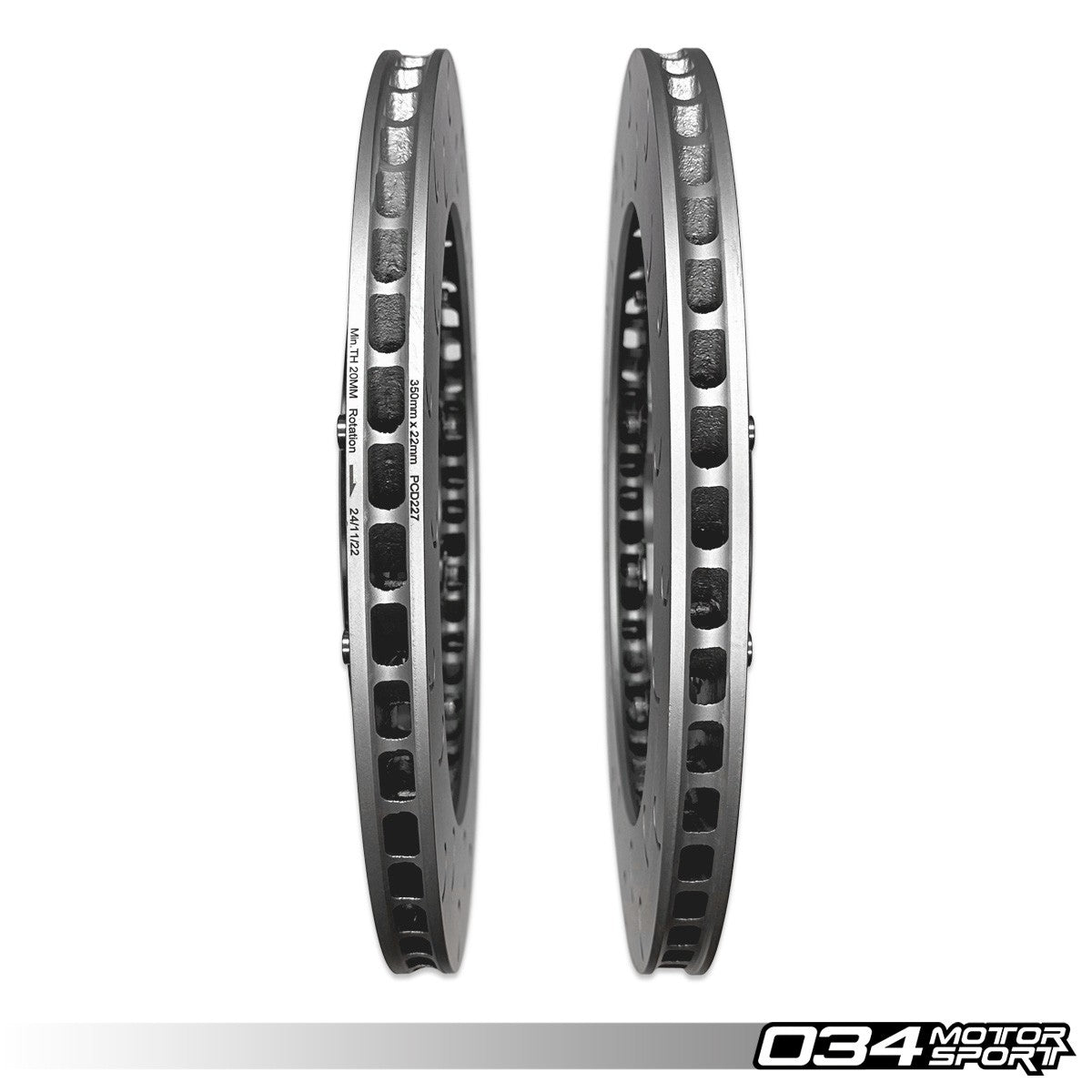 2-Piece Floating Rear Brake Rotor Upgrade Kit for Audi C7 S6/S7 - image 3