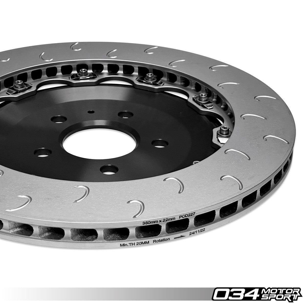 2-Piece Floating Rear Brake Rotor Upgrade Kit for Audi C7 S6/S7 - image 4