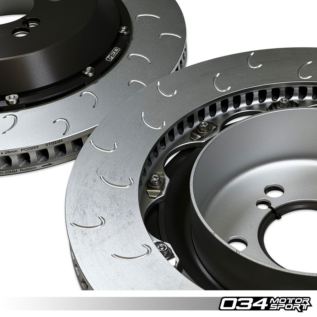 2-Piece Floating Rear Brake Rotor Upgrade Kit for F8X BMW M2 Competition/CS, M3/M4 C/CS, & M4 GTS (2NH/2NK C - image 4