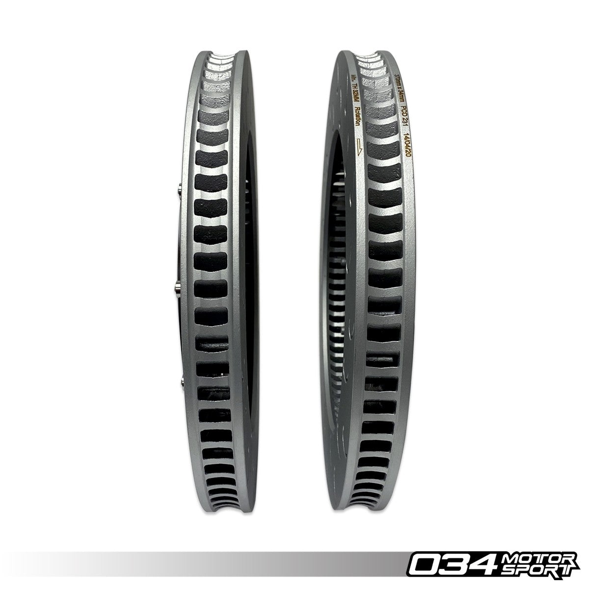 2-Piece Floating Front Brake Rotor Upgrade Kit for Audi 8V.5 RS3 - image 6