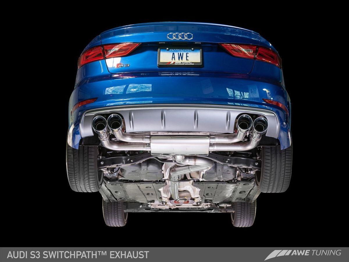 AWE Tuning MQB (8V) Audi S3 SwitchPath™ Performance Cat-Back Exhaust System - image 3