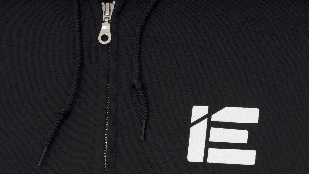 IE Full Zip Logo Hoodie in Black - image 4
