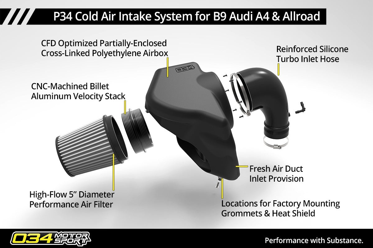 X34 Carbon Fiber Intake System, B9/B9.5 Audi A4/Allroad & A5 2.0 TFSI - image 13