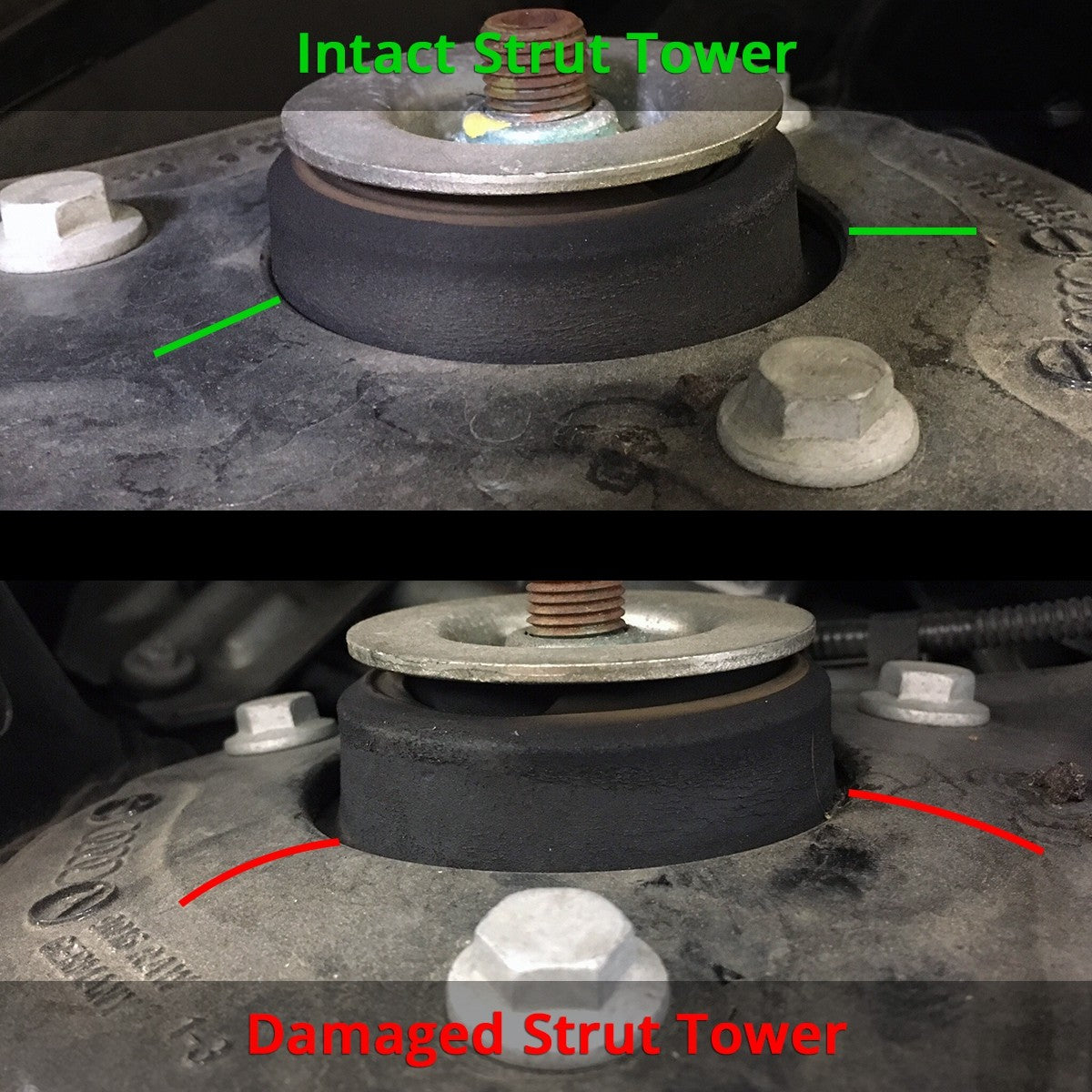 Strut Tower Reinforcement Plates, 8J Audi TT/TTS/TTRS - image 4