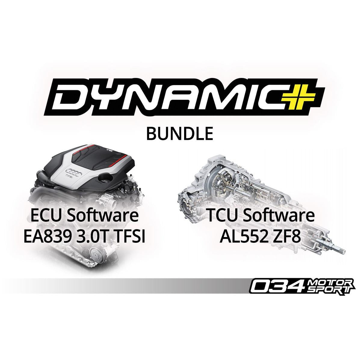 034MOTORSPORT B9/B9.5 AUDI S4/S5/SQ5 EA839 3.0T DYNAMIC+ PERFORMANCE ECU & AL552 ZF8 TRANSMISSION TUNING BUNDLE