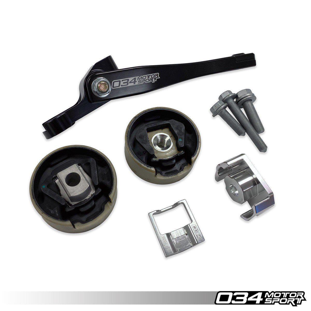 034Motorsport Billet Spherical Dogbone Mount Performance Pack With Dogbone Pucks, Audi 8V.5a3/S3 And Volkswagen Mk7.5 Golf/Golf R/GTI/Jetta With 7-Speed Dsg