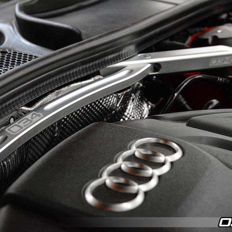 034Motorsport Front Strut Brace, B9 Audi A4/S4, A5/S5/RS5, Allroad, Billet Aluminum