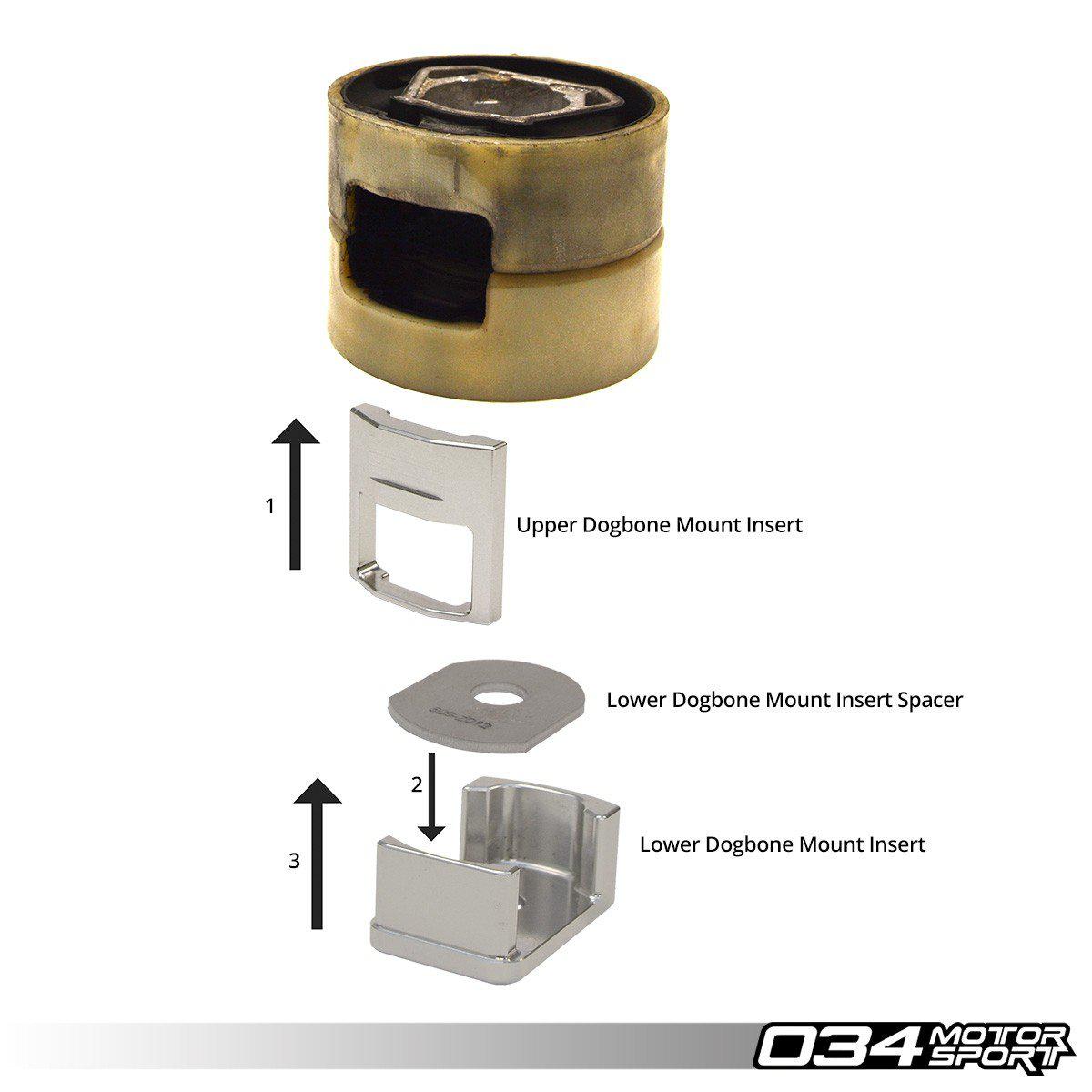 Billet Aluminum Upper Dogbone Mount Insert, MKV/MKVI Volkswagen Golf/GTI/R/Jetta/Gli And 8p Audi A3/S3 & 8J Audi Tt/Tts/TTRS