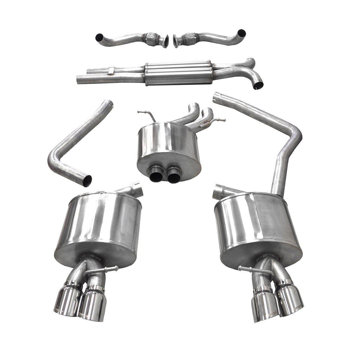 Corsa Performance B8 Audi S4/S5 3.0t Cat-Back Exhaust System-A Little Tuning Co