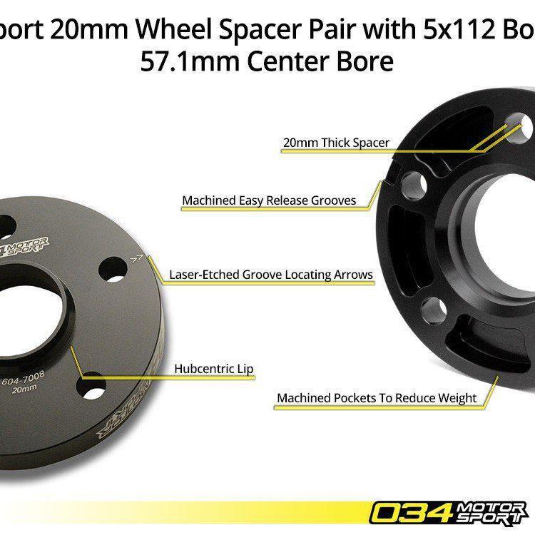 Dynamic+Flush Wheel Spacer Kit, MKVII Volkswagen Golf/GTI/Rabbit