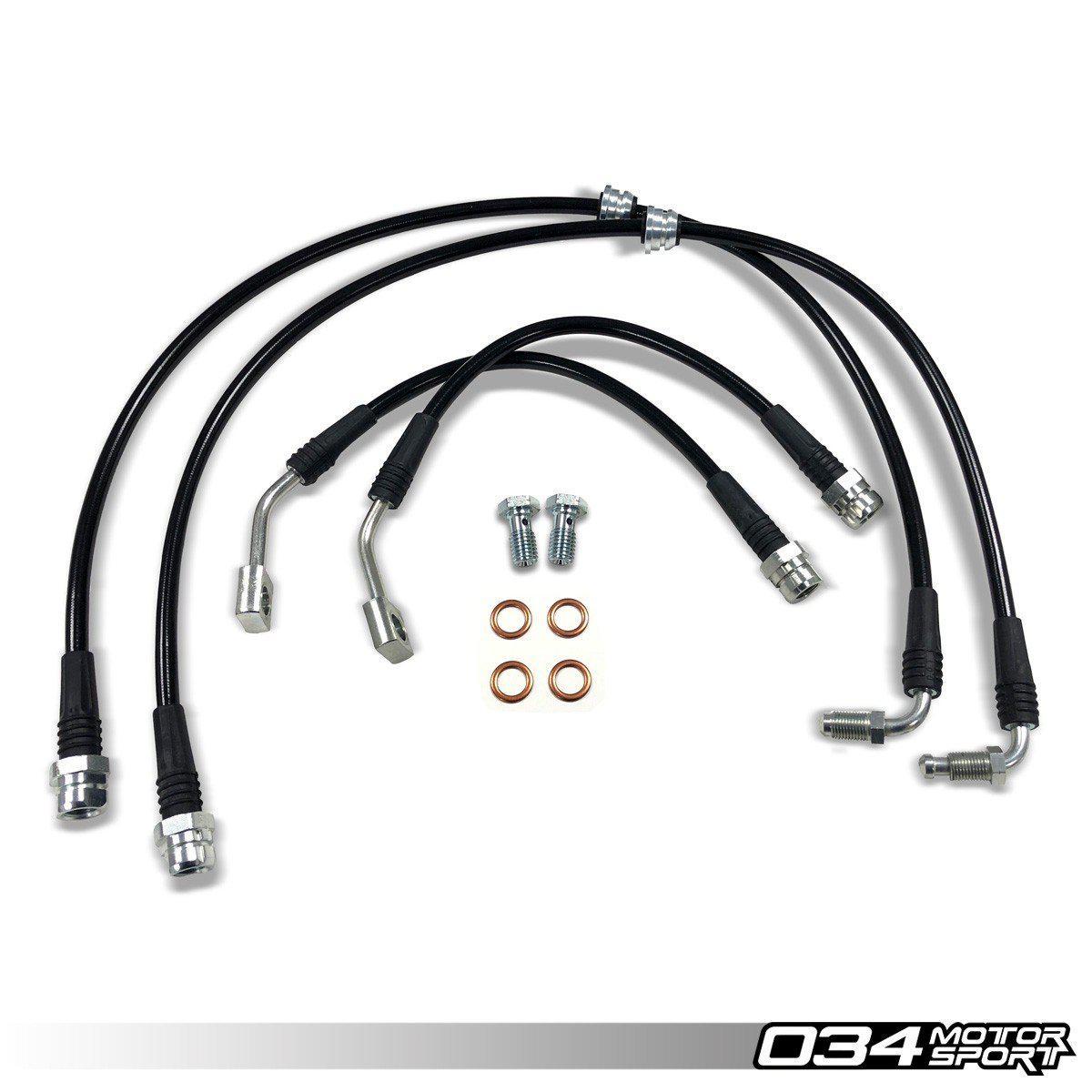 Stainless Steel Braided Brake Line Kit, 8S/8V.5 Audi TTRS & RS3