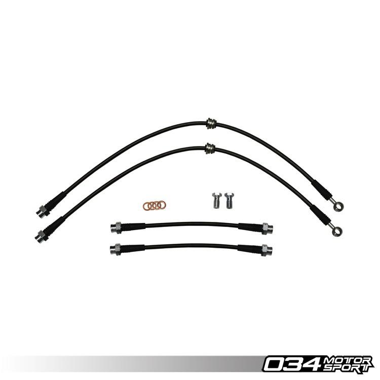 Stainless Steel Braided Brake Line Kit, 8p Audi A3 &amp; MKV/MKVI Volkswagen Golf/Rabbit/GTI/Jetta/Gli, Dot Certified-A Little Tuning Co