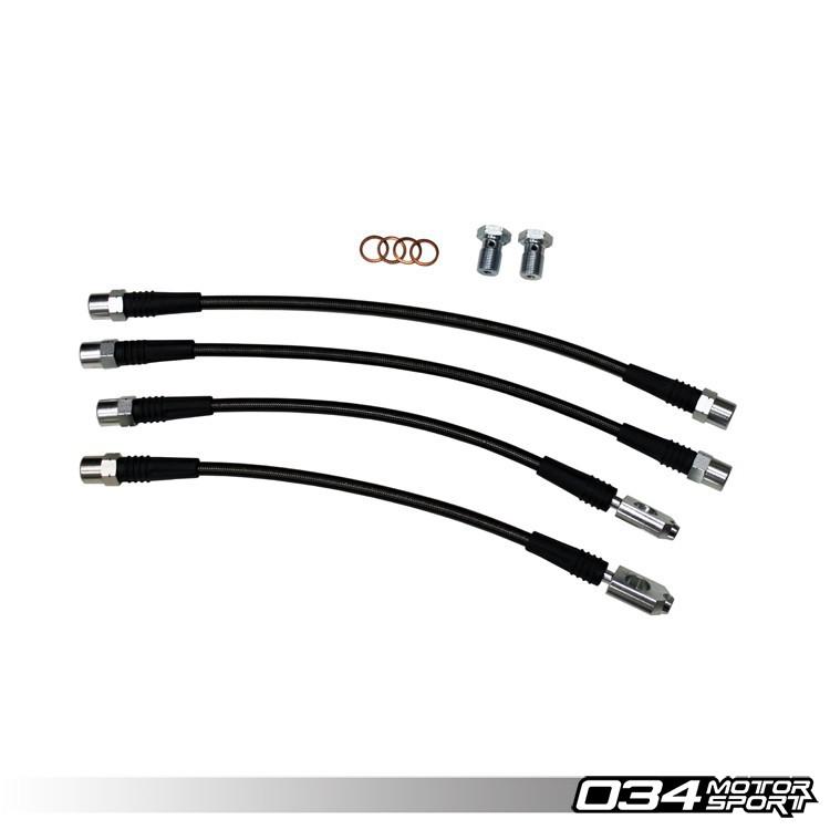 Stainless Steel Braided Brake Line Kit, B6/B7 Audi A4/S4 Quattro, Dot Certified